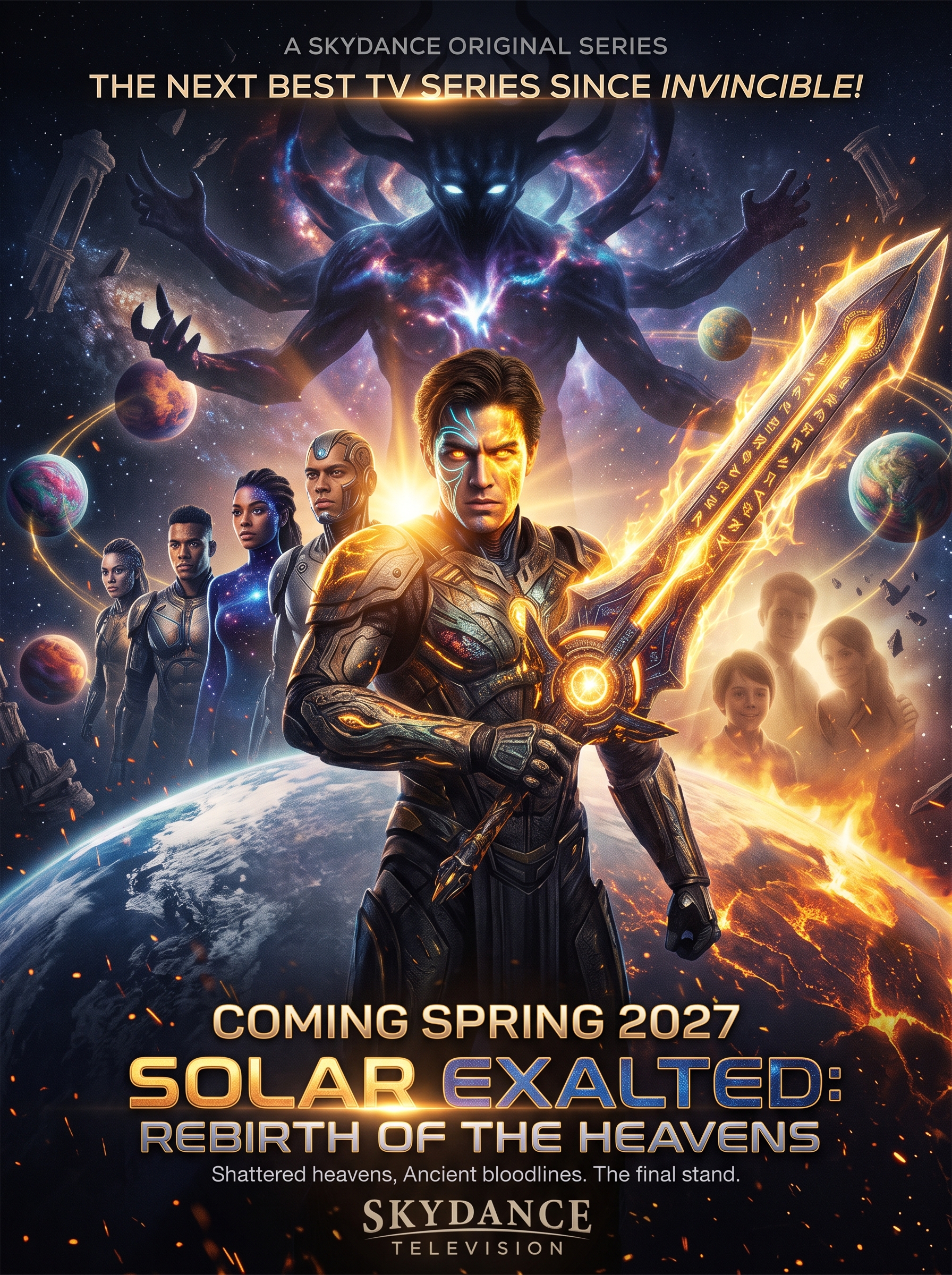 SOLAR EXALTED; THE SOLAR AWAKENING PILOT SCRIPT (2027 SKYDANCE TV SERIES ) [ADAPTATION]