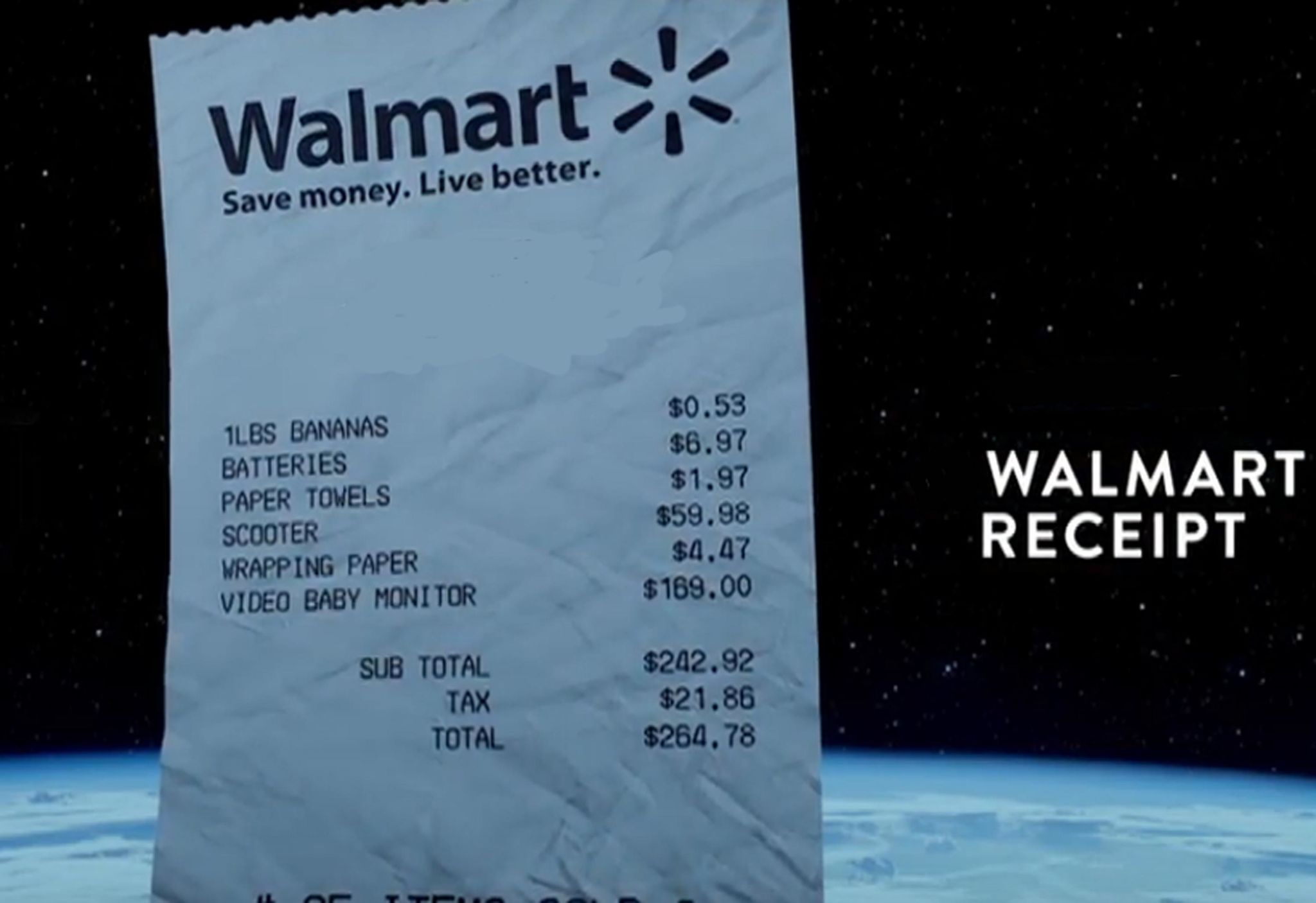 WALMART RECEIPT