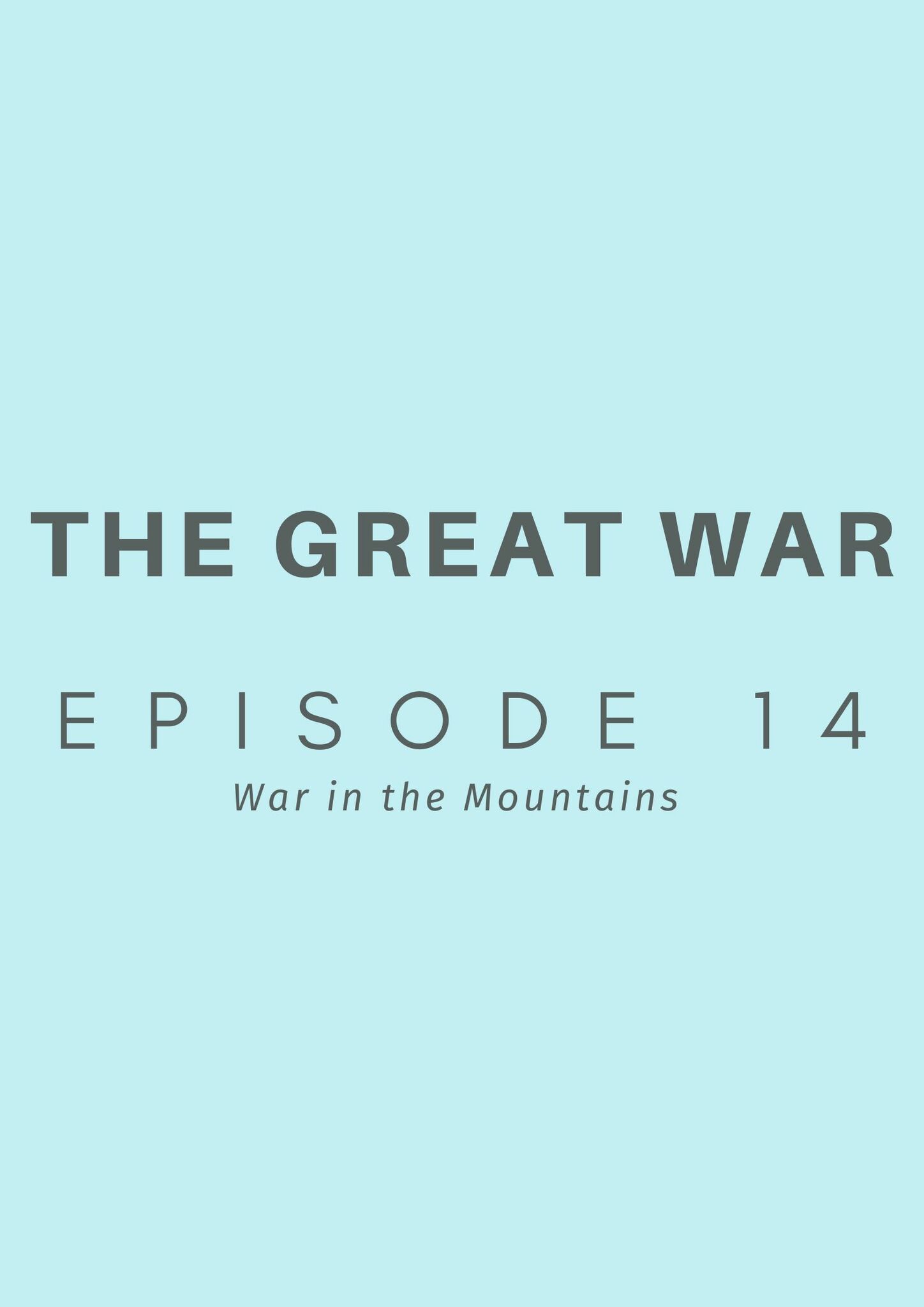 WAR IN THE MOUNTAINS