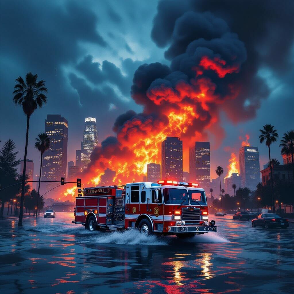 "FIRE AND FLOOD....LAST STAND IN LA"