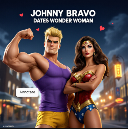 JOHNY BRAVO LOVES WONDER WOMAN